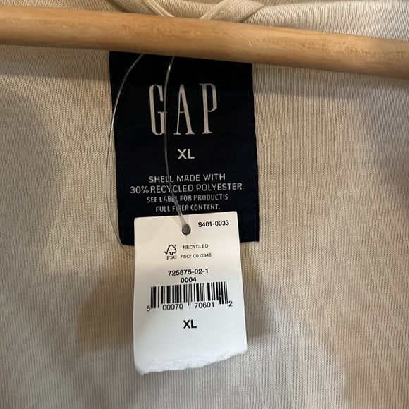 NWT GAP Sherpa Fleece Coat Jacket new full zip hooded ivory cream - Picture 4 of 7